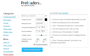 страница сервиса preloaders.net