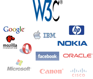 в состав W3C входят сотни компаний